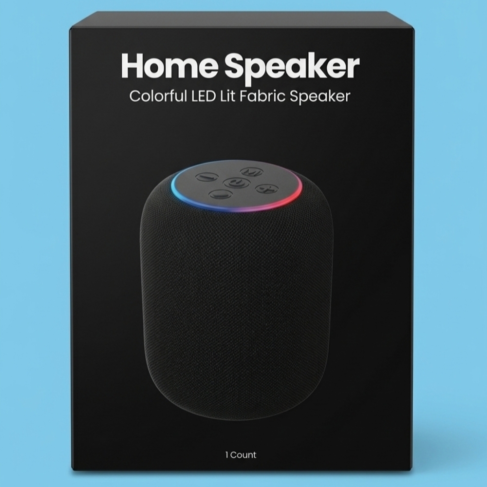 Colorful LED Lit Fabric Speaker